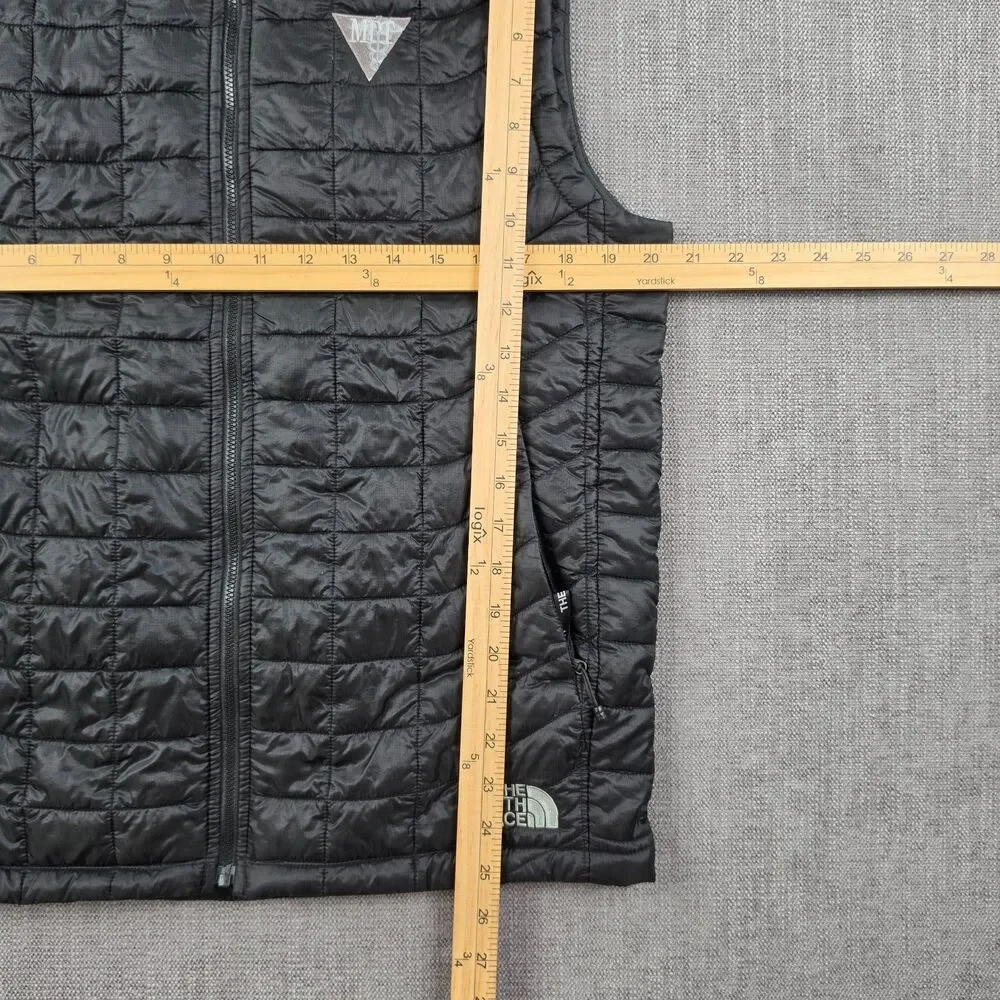 The North Face ThermoBall Eco Vest Mens S Black Puffer Quilted Full Zip Gorpcore